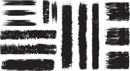 black brush strock set 