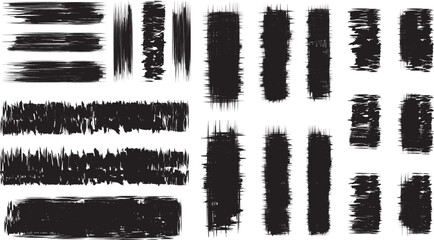 black brush strock set 