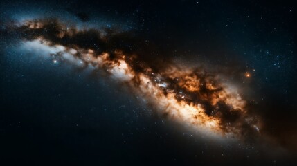 Universe's Tapestry: Milky Way and Distant Stars Against the Blackness of Space, 宇宙のタペストリー：宇宙の闇に映える天の川と遠い星々.Generative AI