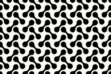 Abstract black and white geometric seamless pattern. Vector background. Wrapping paper.