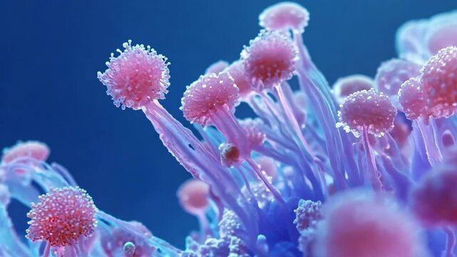 close up of bacteria or coral cells