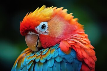 Obraz premium Tropical Birds Illustrate or photograph tropical birds with bright plumage.
