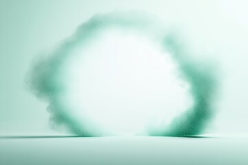 Naklejka premium commercial photography for advertising campaign dynamic glowing arc of green and blue particles encircling central