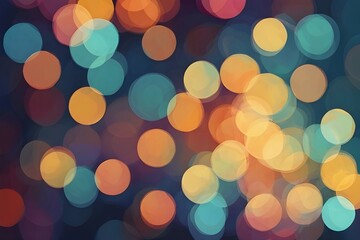 Abstract background with a blurry bokeh effect in warm and cool colors. Generative AI