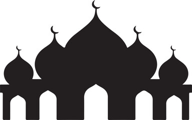 Mosque icon. Simple illustration of mosque icon for web design isolated on white background