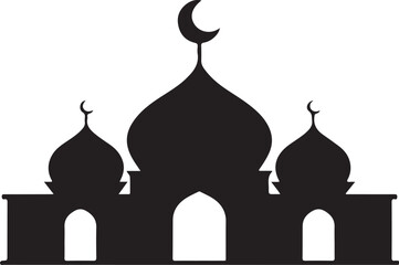 Mosque icon. Simple illustration of mosque icon for web design isolated on white background