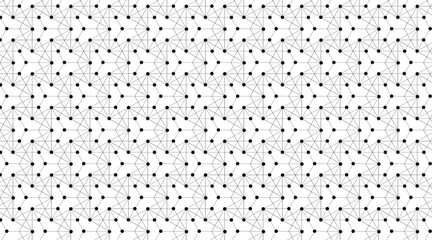 Pattern design with 3d circle, triangle and hexagonal shape | Seamless geometric shape pattern design  |  Luxury background with line and circle with white-black color