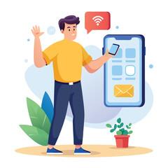 A Young Man Speaks Boldly Through a Megaphone