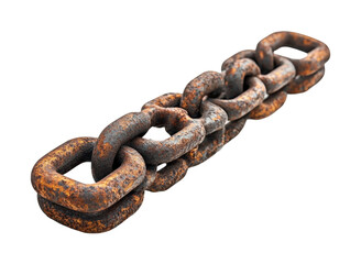 Obraz premium Rusty steel chain industrial object still life detailed view