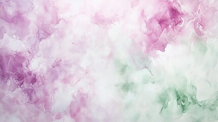 Abstract pink and green watercolor wash texture.
