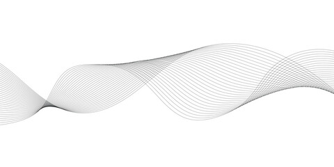 Abstract wavy lines on transparent background with grey smooth element swoosh speed wave modern stream background. Abstract business wave curve lines background.