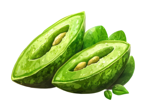 Sliced avocado fruit display food bright fresh healthy concept