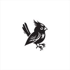 Black Silhouette Vector bird on a branch