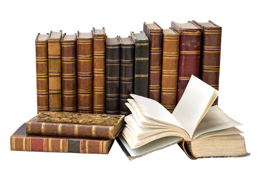 old books isolated on white - Powered by Adobe