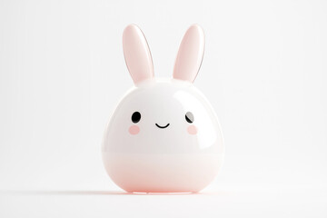 Obraz premium white cute plastic rabbit isolated on white