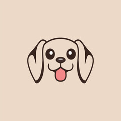Simple vector dog logo illustration