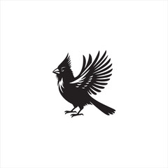 Black Silhouette Vector bird on a branch