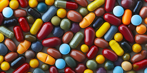 colorful background of tablets,