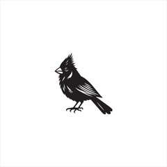 Black Silhouette Vector bird on a branch