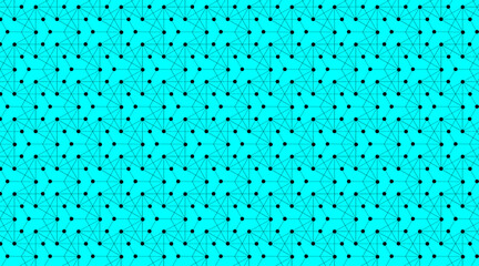 Pattern design with 3d circle, triangle and hexagonal shape | Seamless geometric shape pattern design  |  Luxury background with line and circle with cyan background color