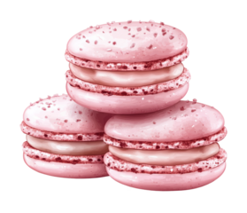 Delicious pink macarons stacked food minimalist style sweet concept
