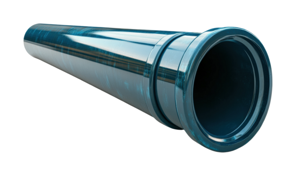 Plastic pipe showcase product clean environment close-up view industrial concept