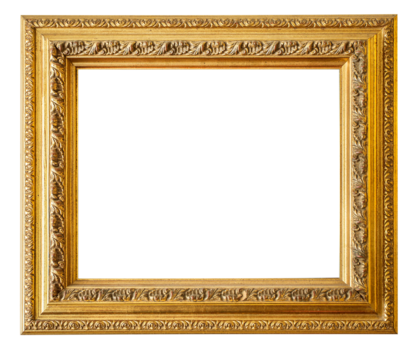 Gold frame.