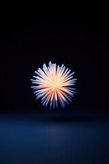 Fototapeta premium minimalist cartoon fireworks icon bursting with holographic gradient colors in 3d emoji style