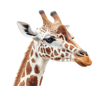 Giraffe head watercolor animal creative design close-up view nature concept