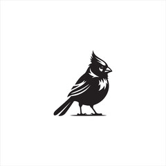 Black Silhouette Vector bird on a branch
