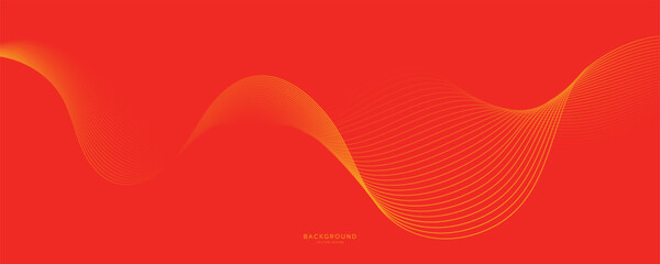 Abstract orange wave background illustration vector design
