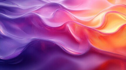 Fototapeta premium A cinematic abstract background featuring swirling liquid shapes in vibrant lilac, peach fuzz, and burnt orange tones, softly illuminated with dramatic lighting,