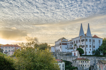 Naklejka premium View from a park of the Sintra National Palace, Portugal