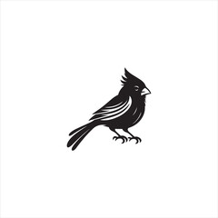 Black Silhouette Vector bird on a branch