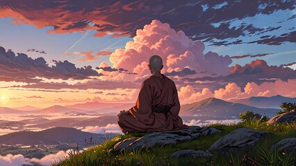 Obraz premium meditation in the mountains