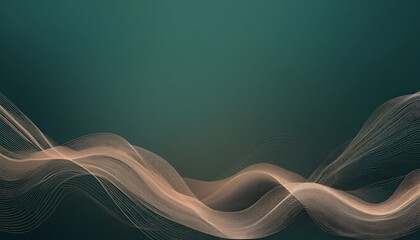 Surging Energy Aerial View of Billowing Waves | Modern abstract green and black wave design