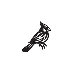 Black Silhouette Vector bird on a branch