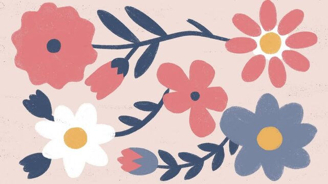 minimalist floral pattern background
