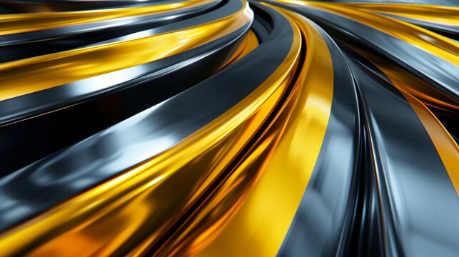 Elegant gold and grey business card background with abstract lines for custom text and graphics