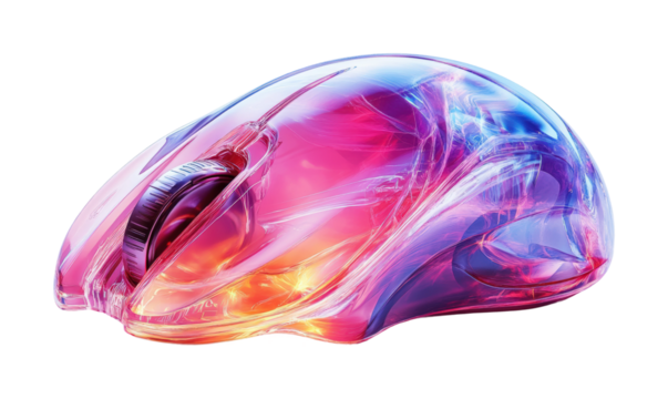 Colorful transparent mouse generative ai digital environment modern viewpoint
