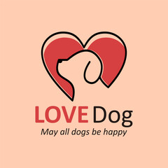 Simple vector dog logo illustration