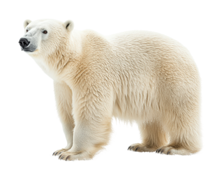 Polar bear standing animal portrait environment clear view for wildlife enthusiasts
