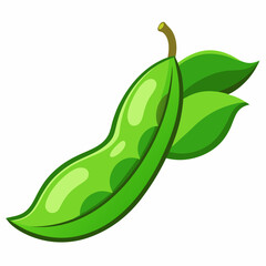 green peas isolated on white green been