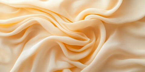 Obraz premium Soft and Flowing Cream Fabric Texture with Delicate Waves and Drapes