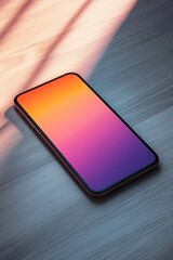 Vibrant Smartphone Mockup with Gradient Display