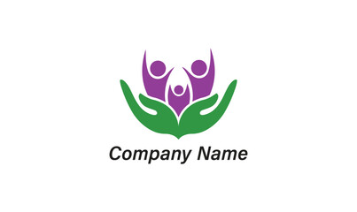 Hand and people logo for non-profit company