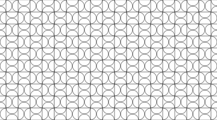 Naklejka premium Half circle luxury pattern background with square box | Seamless inverse circular pattern background with black colour | Pattern for banner, texture, web, corporate, cultural