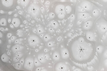 Zamarznięta tafla jeziora, wzory stworzone przez naturę, Frozen lake surface, patterns created by nature © Michal Przystas