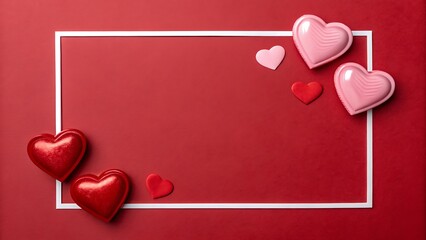 blank pink background with hearts for valentine graphic designs