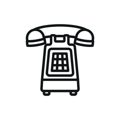 Telephone icon represents communication and connectivity, perfect for technology designs, contact information, and customer service illustrations.